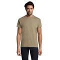 Camiseta Hombre Tubular 100% Algodón Caqui Xl