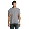 Camiseta Hombre Tubular 100% Algodón Gris Jaspeado L