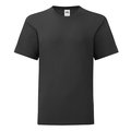 Camiseta infantil 100% algodón Black 3/4 Ans