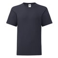 Camiseta infantil algodón corte básico Deep Navy 9/11 Ans