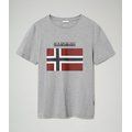 Camiseta con Logotipo de bandera Gris S