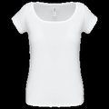 Camiseta manga corta algodón mujer White 3Xl