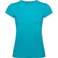 Camiseta de manga corta con cuello fino Turquesa L