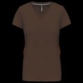 Camiseta de manga corta cuello pico mujer CHOCOLATE 3XL