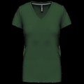 Camiseta de manga corta cuello pico mujer Forest Green 3XL