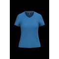 Camiseta de manga corta cuello pico mujer Light Royal Blue L