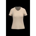 Camiseta de manga corta cuello pico mujer Light Sand L