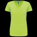 Camiseta de manga corta cuello pico mujer Lime XL