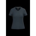 Camiseta de manga corta cuello pico mujer Navy M