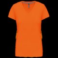 Camiseta de manga corta cuello pico mujer Orange 3XL