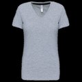 Camiseta de manga corta cuello pico mujer Oxford Grey L