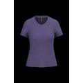 Camiseta de manga corta cuello pico mujer Purple M