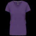 Camiseta de manga corta cuello pico mujer Purple S