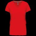 Camiseta de manga corta cuello pico mujer Red 3XL