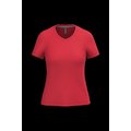 Camiseta de manga corta cuello pico mujer Red Xl