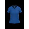 Camiseta de manga corta cuello pico mujer Royal Blue 3Xl