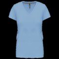Camiseta de manga corta cuello pico mujer Sky Blue L