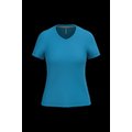 Camiseta de manga corta cuello pico mujer Tropical Blue S