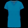 Camiseta de manga corta cuello pico mujer Tropical Blue XXL
