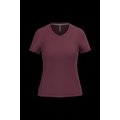Camiseta de manga corta cuello pico mujer Wine Xl