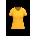Camiseta de manga corta cuello pico mujer Yellow S