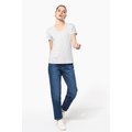 Camiseta de manga corta cuello pico mujer