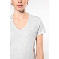Camiseta de manga corta cuello pico mujer