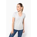 Camiseta de manga corta cuello pico mujer