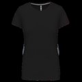 Camiseta manga corta mujer algodón Black M