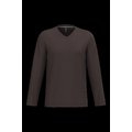 Camiseta de manga larga con cuello de pico Chocolate S