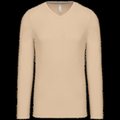 Camiseta de manga larga con cuello de pico Light Sand XL