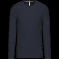 Camiseta de manga larga con cuello de pico Navy XL