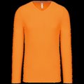 Camiseta de manga larga con cuello de pico Orange XL