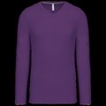 Camiseta de manga larga con cuello de pico Purple L