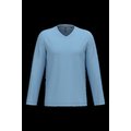 Camiseta de manga larga con cuello de pico Sky Blue M