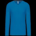Camiseta de manga larga con cuello de pico Tropical Blue L