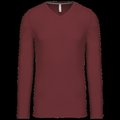 Camiseta de manga larga con cuello de pico Wine XXL