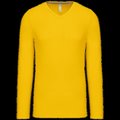 Camiseta de manga larga con cuello de pico Yellow XL