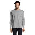 Camiseta Manga Larga Hombre 150g Gris Jaspeado 3Xl