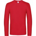 Camiseta manga larga hombre algodón Red L