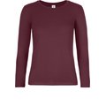 Camiseta manga larga mujer algodón Burgundy M