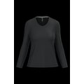 Camiseta manga larga mujer algodón entallada Black M