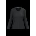 Camiseta manga larga mujer algodón entallada Black Xxl