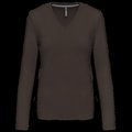 Camiseta manga larga mujer algodón entallada CHOCOLATE 3XL