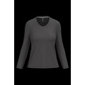 Camiseta manga larga mujer algodón entallada Dark Grey Xxl