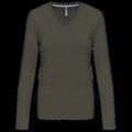 Camiseta manga larga mujer algodón entallada Dark Khaki M
