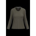 Camiseta manga larga mujer algodón entallada Dark Khaki S