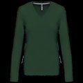 Camiseta manga larga mujer algodón entallada Forest Green XXL