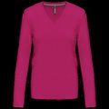 Camiseta manga larga mujer algodón entallada Fuchsia XL