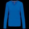 Camiseta manga larga mujer algodón entallada Light Royal Blue S